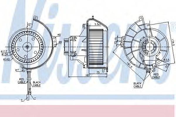 Вентилятор салону NISSENS 87081