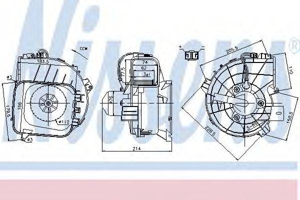 Вентилятор салону NISSENS 87084