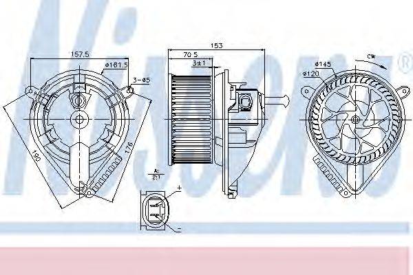 Вентилятор салону NISSENS 87095