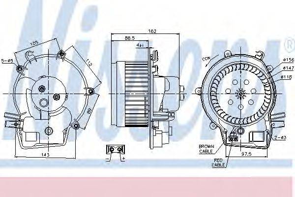 Вентилятор салону NISSENS 87111