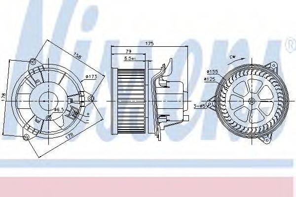 Вентилятор салону NISSENS 87122