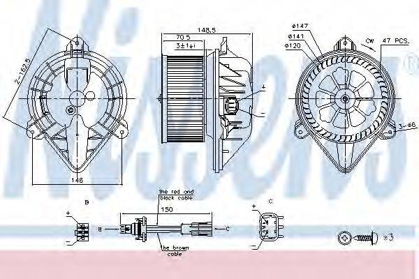 Вентилятор салону NISSENS 87183