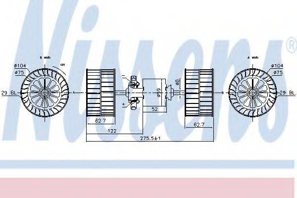 Вентилятор салону NISSENS 87193