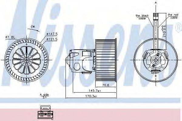 Вентилятор салону NISSENS 87242