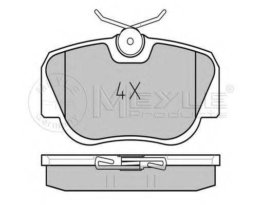 Комплект гальмівних колодок, дискове гальмо MEYLE 025 210 5517