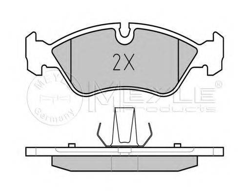Комплект гальмівних колодок, дискове гальмо MEYLE 025 218 6217
