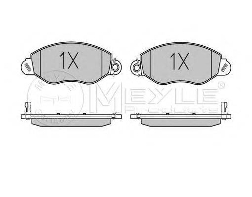 Комплект гальмівних колодок, дискове гальмо MEYLE 025 234 3418/W