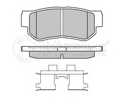 Комплект гальмівних колодок, дискове гальмо MEYLE 025 235 4314/PD