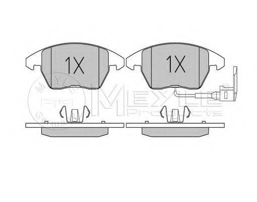 Комплект гальмівних колодок, дискове гальмо MEYLE 025 235 8720/W