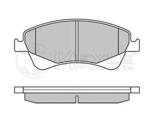 Комплект гальмівних колодок, дискове гальмо MEYLE 025 242 0419/W
