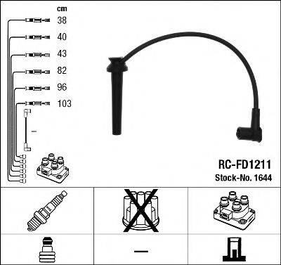 Комплект дротів запалення NGK 1644