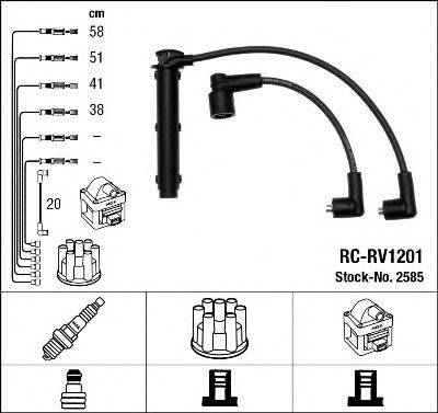 Комплект дротів запалення NGK 2585