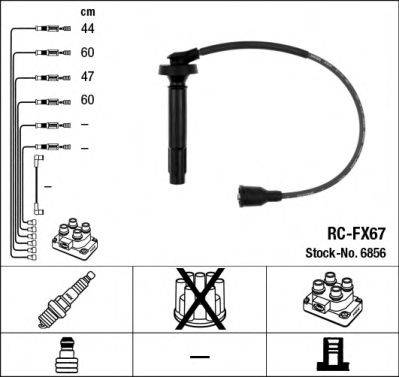 Комплект дротів запалення NGK 6856