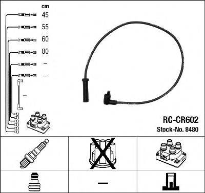 Комплект дротів запалення NGK 8480