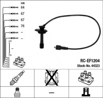 Комплект дротів запалення NGK 44323