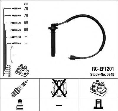 Комплект дротів запалення NGK 0345