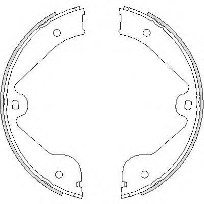 Комплект гальмівних колодок, стоянкова гальмівна система ROADHOUSE 4735.00