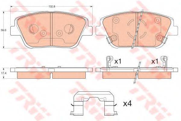 Комплект гальмівних колодок, дискове гальмо