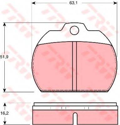 Комплект гальмівних колодок, дискове гальмо