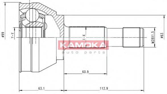 Шарнірний комплект, приводний вал KAMOKA 6152