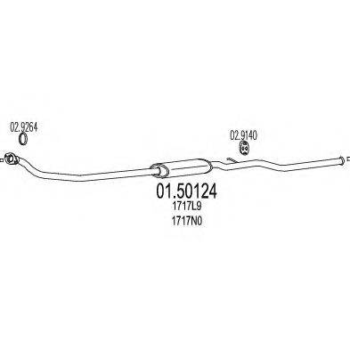 Середній глушник вихлопних газів MTS 01.50124