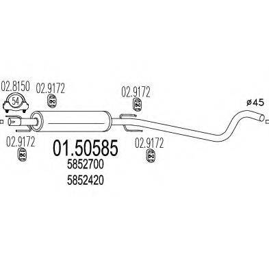 Середній глушник вихлопних газів MTS 01.50585