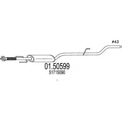 Середній глушник вихлопних газів MTS 01.50599