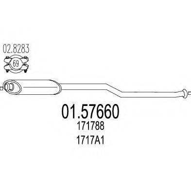 Середній глушник вихлопних газів MTS 01.57660