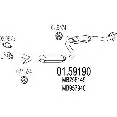 Середній глушник вихлопних газів MTS 01.59190