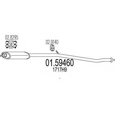 Середній глушник вихлопних газів MTS 01.59460