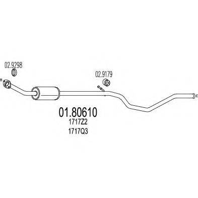 Середній глушник вихлопних газів MTS 01.80610