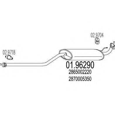 Глушник вихлопних газів кінцевий MTS 01.96290