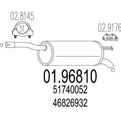 Глушник вихлопних газів кінцевий MTS 01.96810