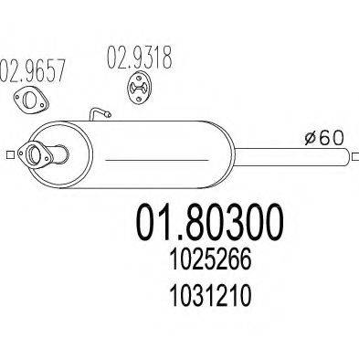 Середній глушник вихлопних газів MTS 01.80300