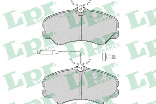 Комплект гальмівних колодок, дискове гальмо LPR 05P011