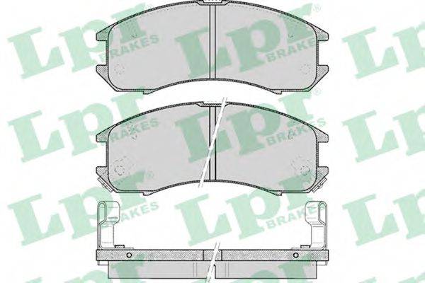 Комплект гальмівних колодок, дискове гальмо LPR 05P036