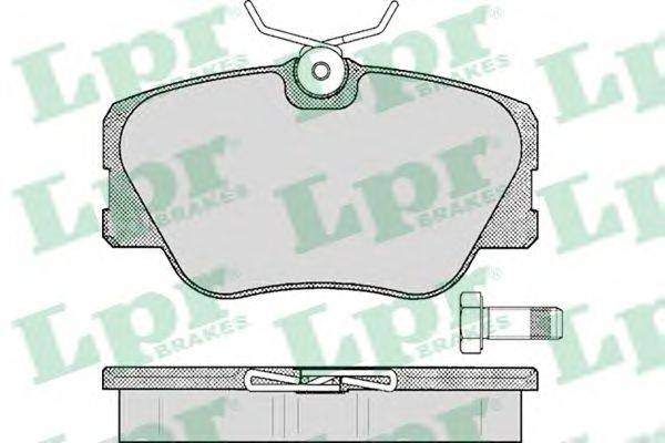 Комплект гальмівних колодок, дискове гальмо LPR 05P280