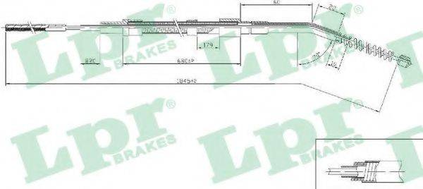 Трос, стоянкова гальмівна система LPR C0067B