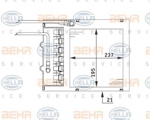 Теплообмінник, опалення салону HELLA 8FH 351 311-151