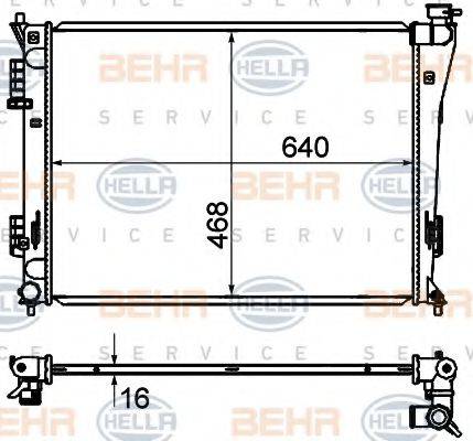 Радіатор, охолодження двигуна HELLA 8MK 376 735-251