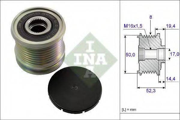 Механізм вільного ходу генератора INA 535 0111 10