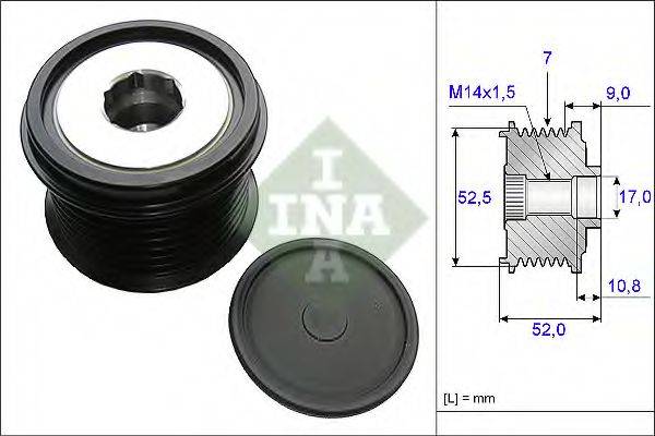 Механізм вільного ходу генератора INA 535 0209 10