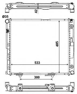 Радіатор, охолодження двигуна NRF 516573