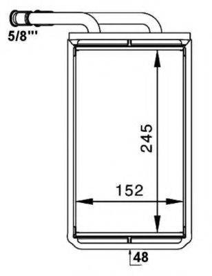 Теплообмінник, опалення салону NRF 54234