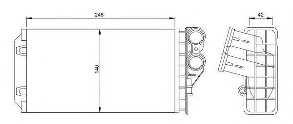 Теплообмінник, опалення салону NRF 54251