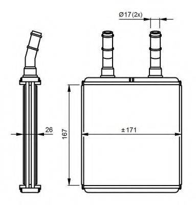 Теплообмінник, опалення салону NRF 54291