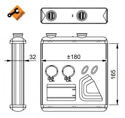 Теплообмінник, опалення салону NRF 54298