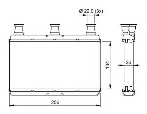 Теплообмінник, опалення салону NRF 54311