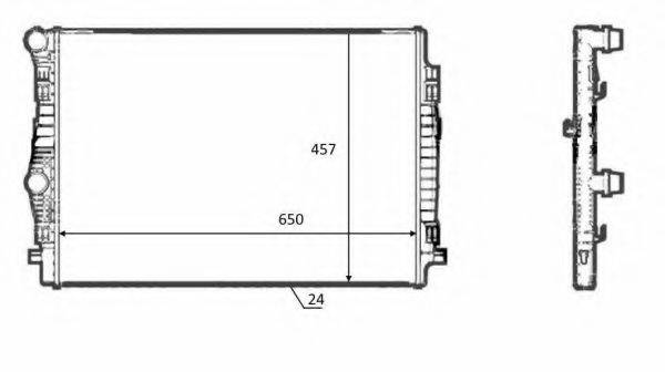 Радіатор, охолодження двигуна NRF 58392