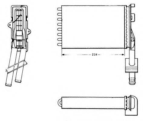 Теплообмінник, опалення салону NRF 58620